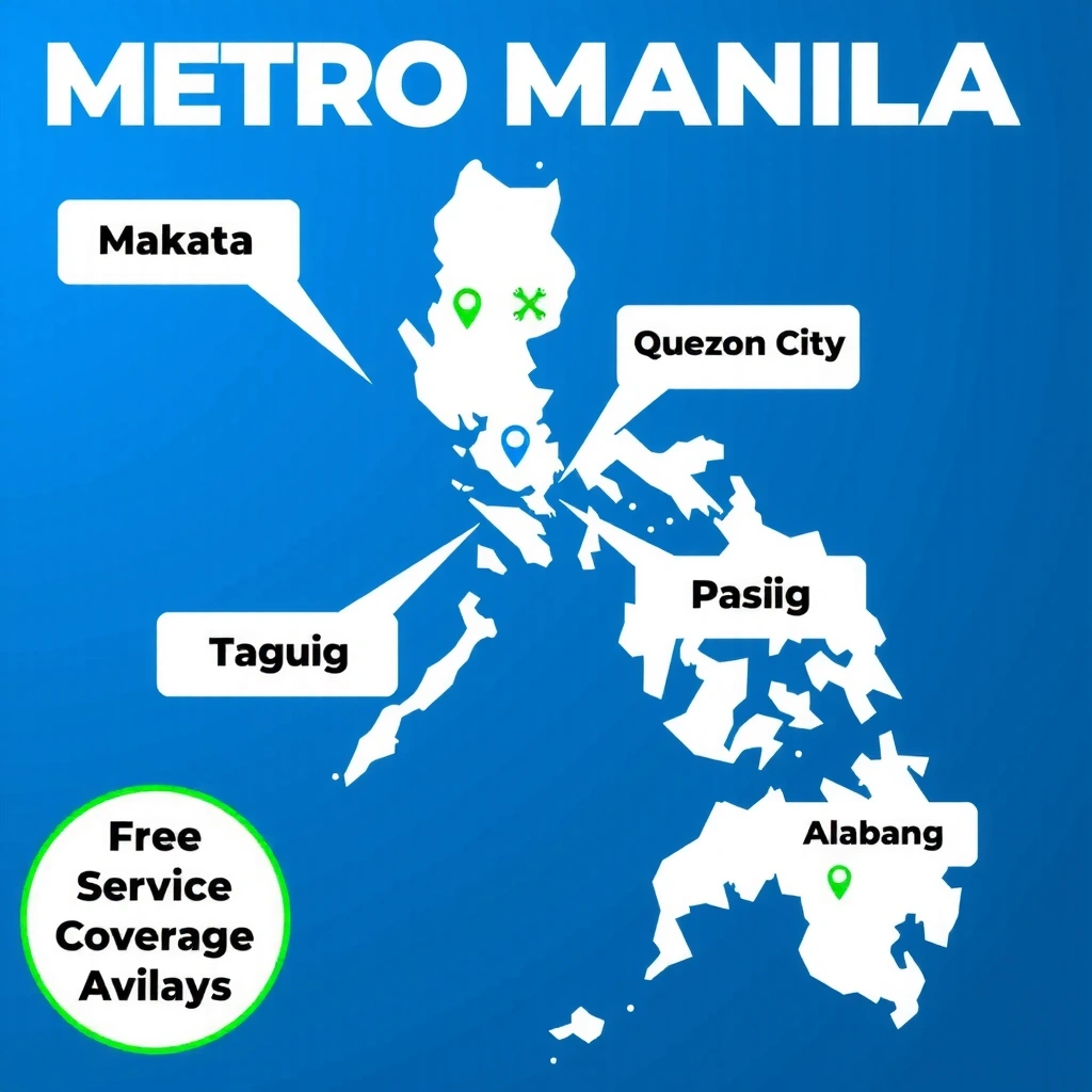 Metro Manila service area coverage map